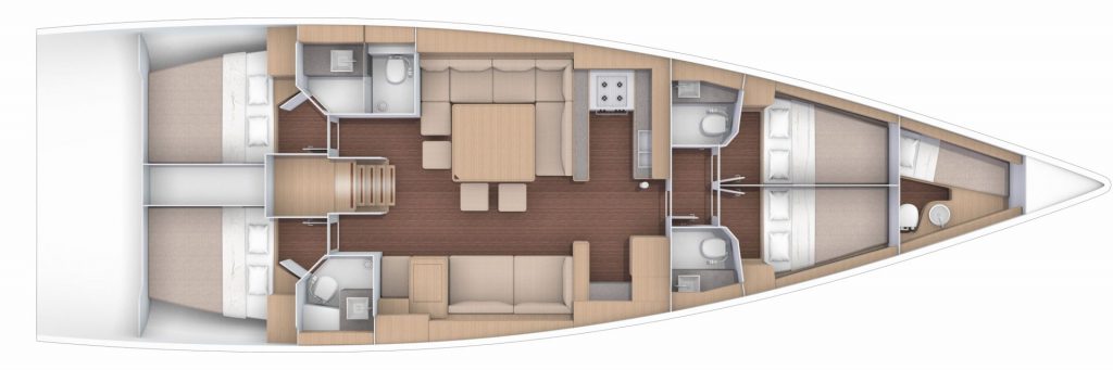 Dufour 56' Layout